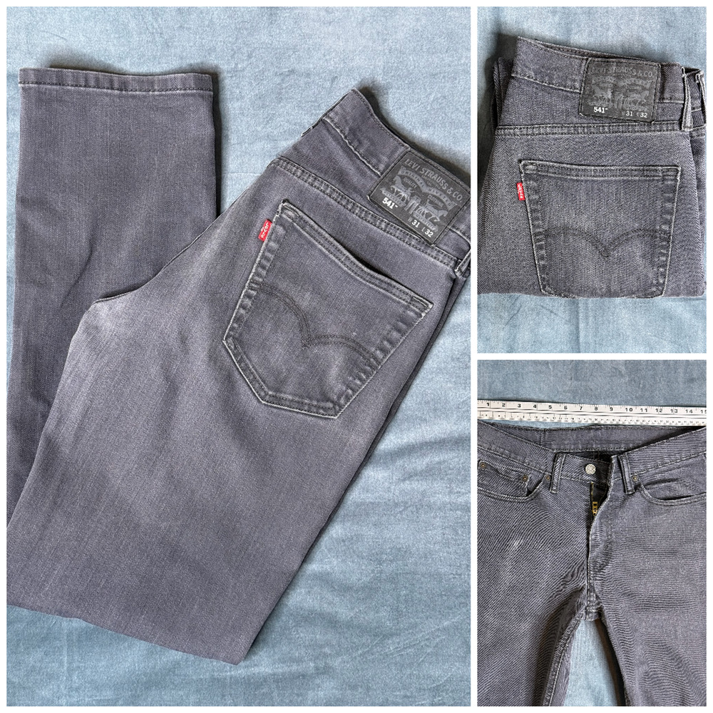 Levi's 541 Jeans Men's 31x32 Black Dark Wash Straight Athletic Jeans